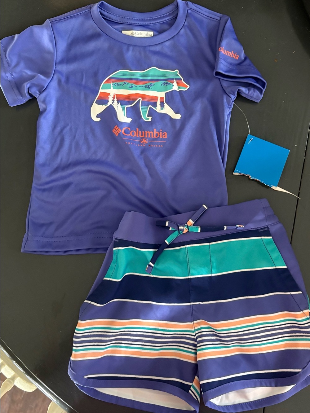 Columbia Purple and Teal Kids Matching Set